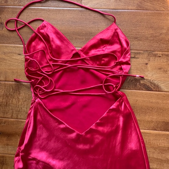 Isobel Maxi Red Dress by Babyboo Fashion Size XS High-High Split - Picture 8 of 10